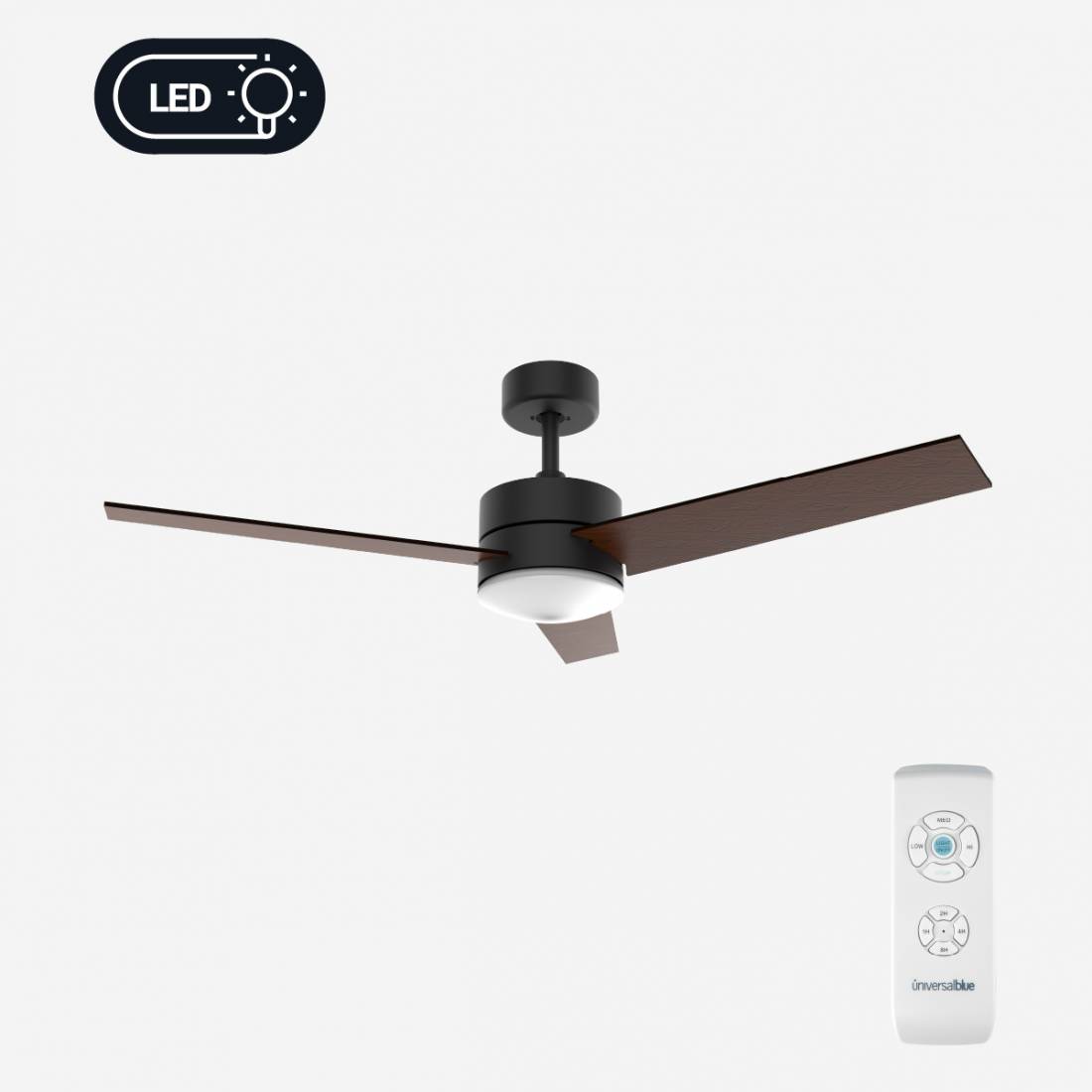 VENTILADOR TECHO U.BLUE BORA 3048 118CM LED 70W